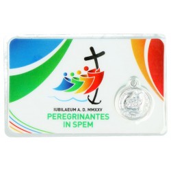 Card with prayer and medal...