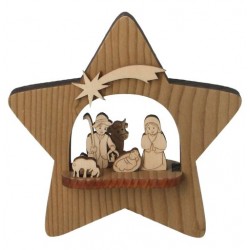 Nativity in wooden star H...