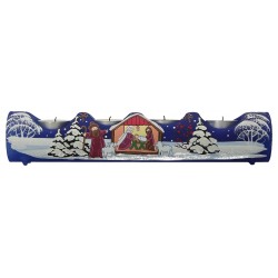 Blauw kerstkandelaar in...