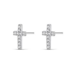 Boucles d'oreilles croix en...