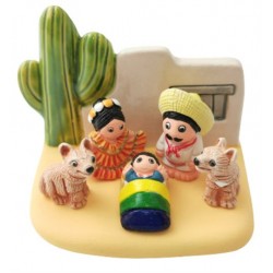 Crèche de Noël en terre...
