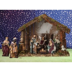 Crèche de Noël : cabane +...