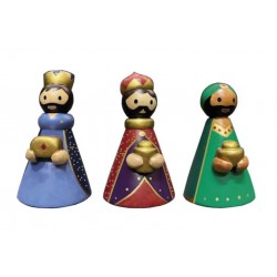 Rois Mages bois dorés 8cm