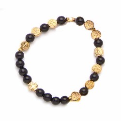 Armband op elastiek Hout...
