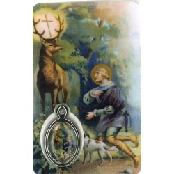 Card with prayer and medal...