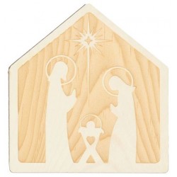 Nativité en bois scuplté -...