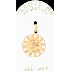 Médaille plaqué-or - Vierge...
