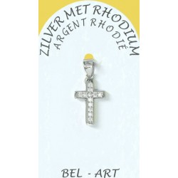 Croix argent avec zircons...