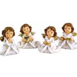 Set van 4 - kerstengel 7 cm...