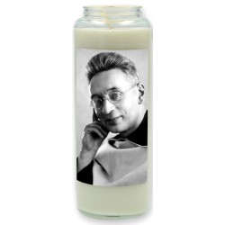 Noveenkaars in glas / wit /...