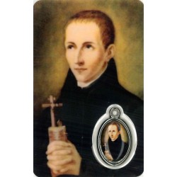Card with prayer and medal...