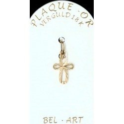 Cross Plated Gold  13 X 10 mm