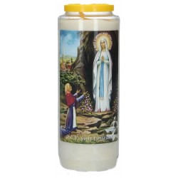 Noveenkaars / wit / Lourdes...