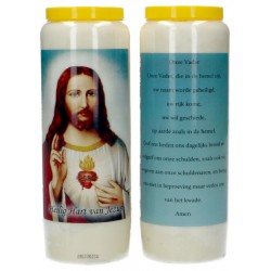 Noveenkaars / wit / H Hart...