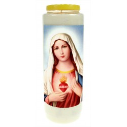 Noveenkaars / wit / H. Hart...