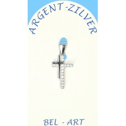 Croix argent double avec...