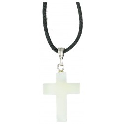 Lacet 50 cm + croix nacre...