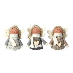 Angel in wool to hang 8 cm