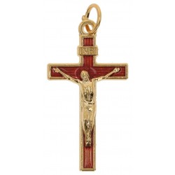 Croix 30 X 18 mm Email rouge
