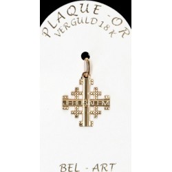Croix Plaqué-Or Jérusalem -...