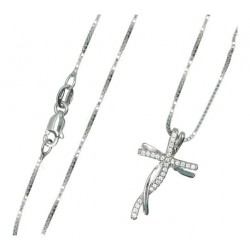 Kruisje ?? mm zilver met...