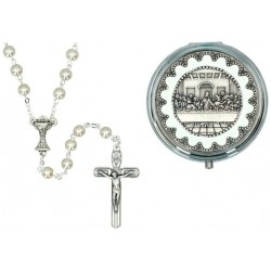 Chapelet blanc de communion...