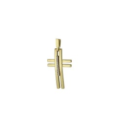 Modern 9-carat gold cross...