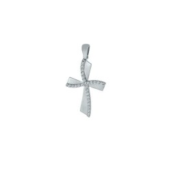 9-karat white gold cross...