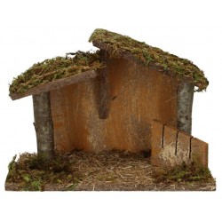 Klassieke lege kerststal...