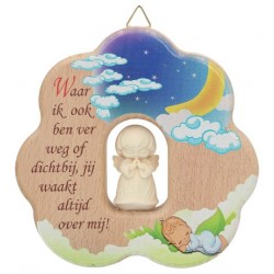 Nuage avec ange en bois...
