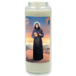 Noveenkaars in glas / wit /...