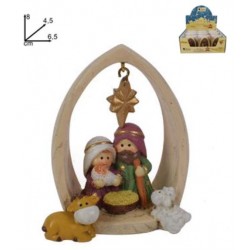 Heilige Familie 8 cm gekleurd