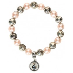 Armband op elastiek Roze...