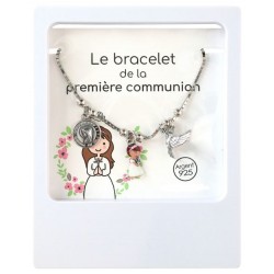 Communie armband in silver