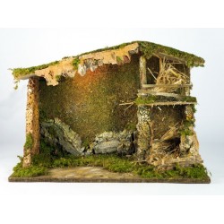 Lege Kerststal  met licht...