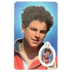 Card with prayer and medal...