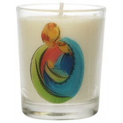 Kaarsje in glas 65 x 50 mm...