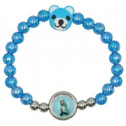 Bracelet sur élastique bleu