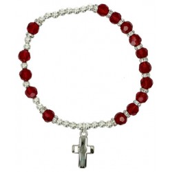 Armband op elastiek Granaat...
