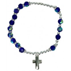 Armband op elastiek Saffier...