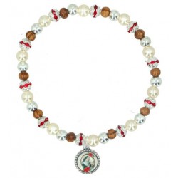 Armband op elastiek Witte...