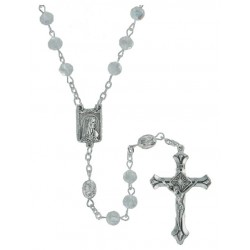 Rozenkrans glas wit 6 mm