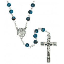 Rozenkrans Glas blauw en...