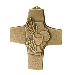 Croix murale bronze 10 cm...