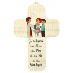 Printed wooden wall cross,...